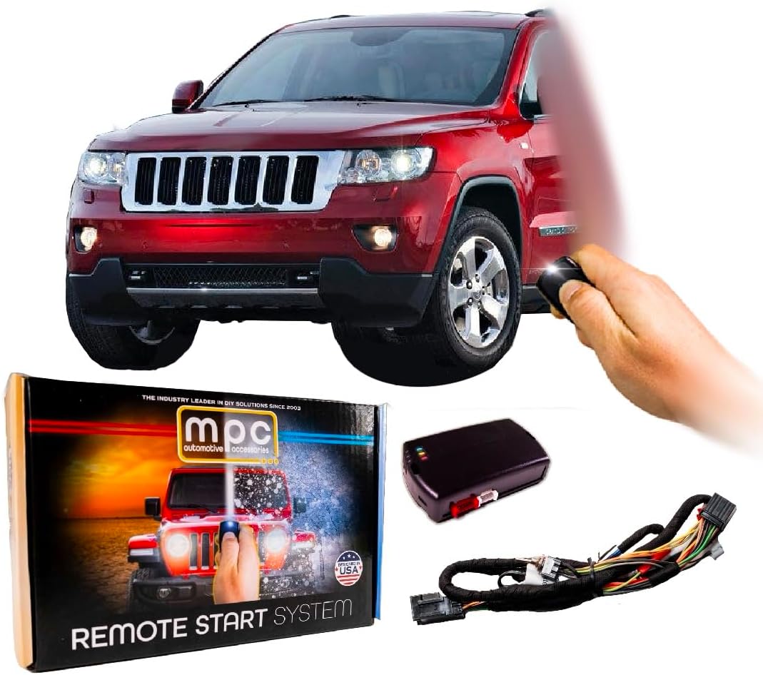 MPC Complete Remote Start Kit Compatible with Jeep Grand Cherokee 2011-2013 - Plug & Play - Use OEM Remotes - Firmware Preloaded