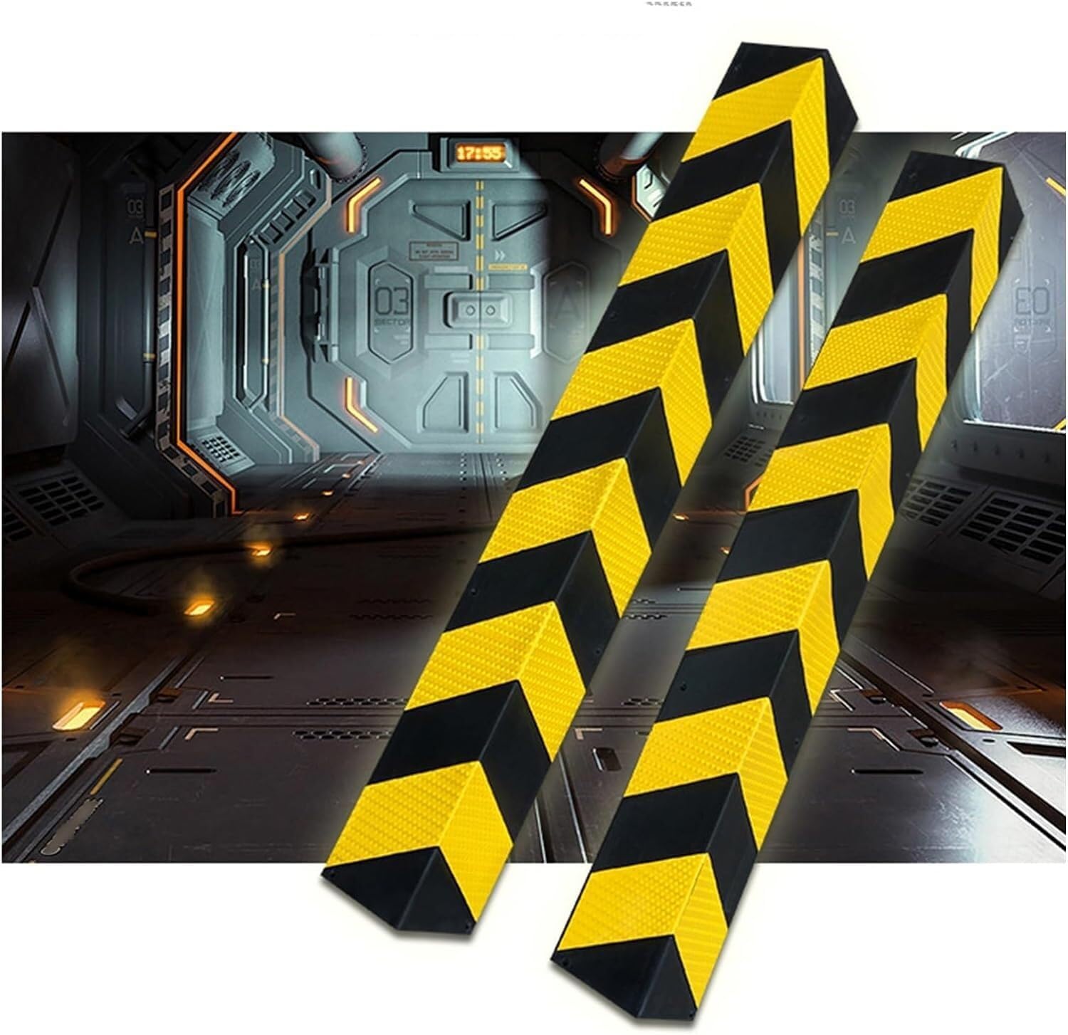 MekUk Garage Wall Protector Car Parking Corner Guards, Striped Corner Guards, Car Bumper Guards, Parking Garage Wall Corner Guards for Parking Garages(20pcs-100cm)