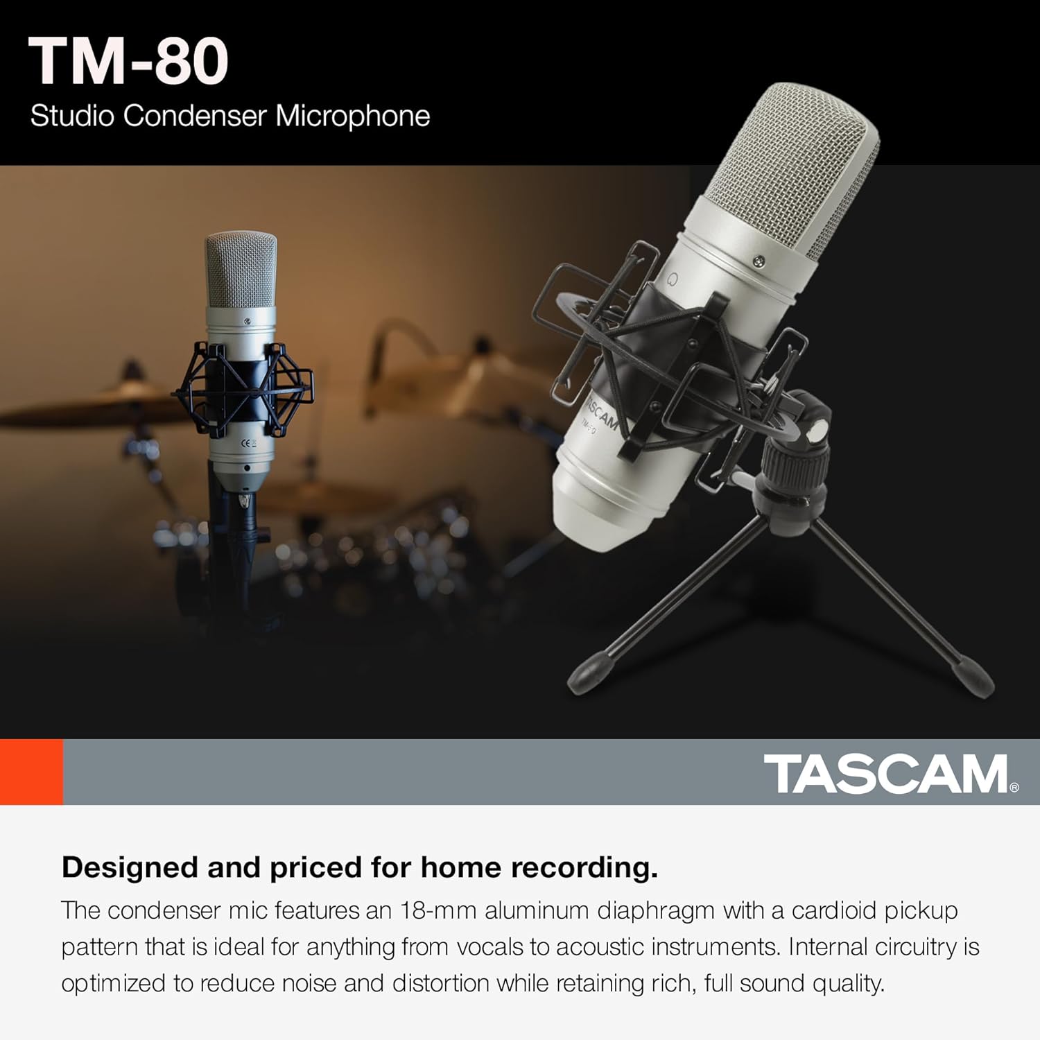 TASCAM US-4x4HR Audio Interface and Condenser Microphone Bundle