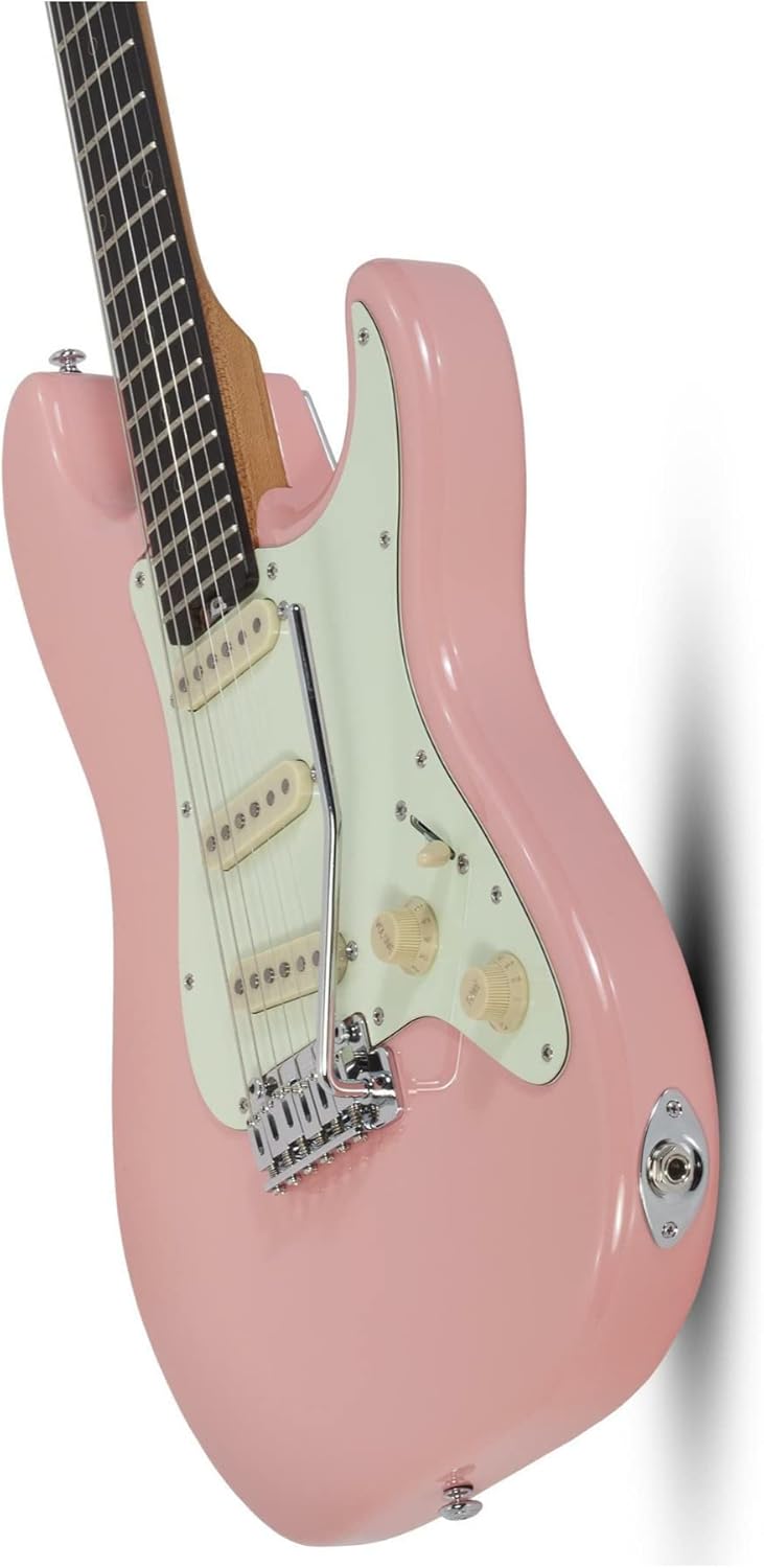 Schecter Nick Johnston Traditional Electric Guitar in Atomic Coral Bundle with Hard Shell Protective Case (2 Items)