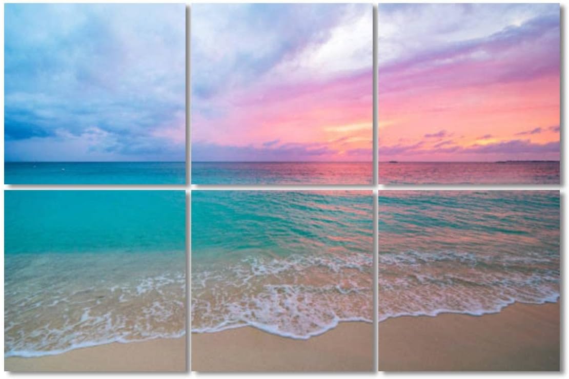 6 Pack Art Acoustic Panels Pink Sunset Soundproof Wall Panels Padding Decorative Sound Absorbing Panels 72