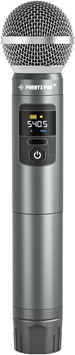 Phenyx Pro Wireless Microphone System PTU-5200-4B Bundle with UHF Handheld Microphone PWH-52