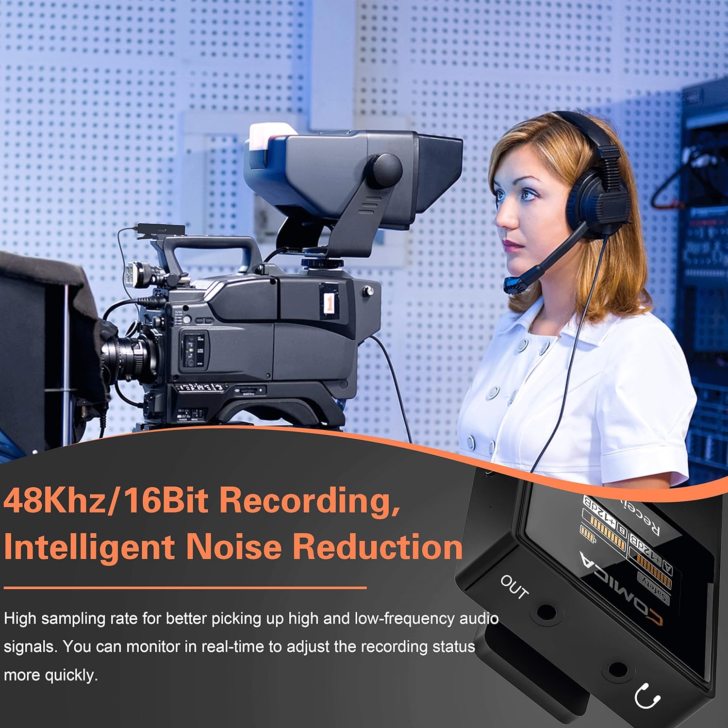 COMICA BoomX-D2 PRO Wireless Lavalier Microphone for iPhone Android Camera PC, Lapel Mic with 16GB Storage, Safety Audio Track, Noise Cancellation, Lav Mic for YouTube TikTok Video Recording