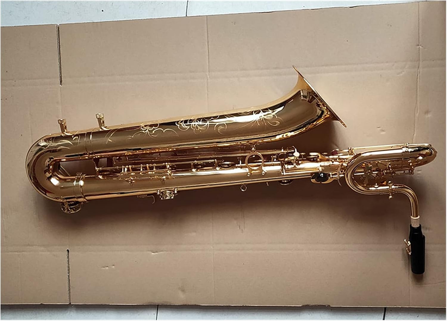 E Flat Baritone Saxophone Surface Professional Brass Musical Instruments Sax Student Saxophone