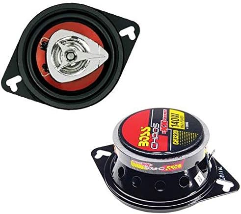 BOSS Audio CH3220 3.5 Inch 2-Way 140 Watt Car Audio Coaxial Pair of Speaker Equipment Stereo System, Red (24 Pack)