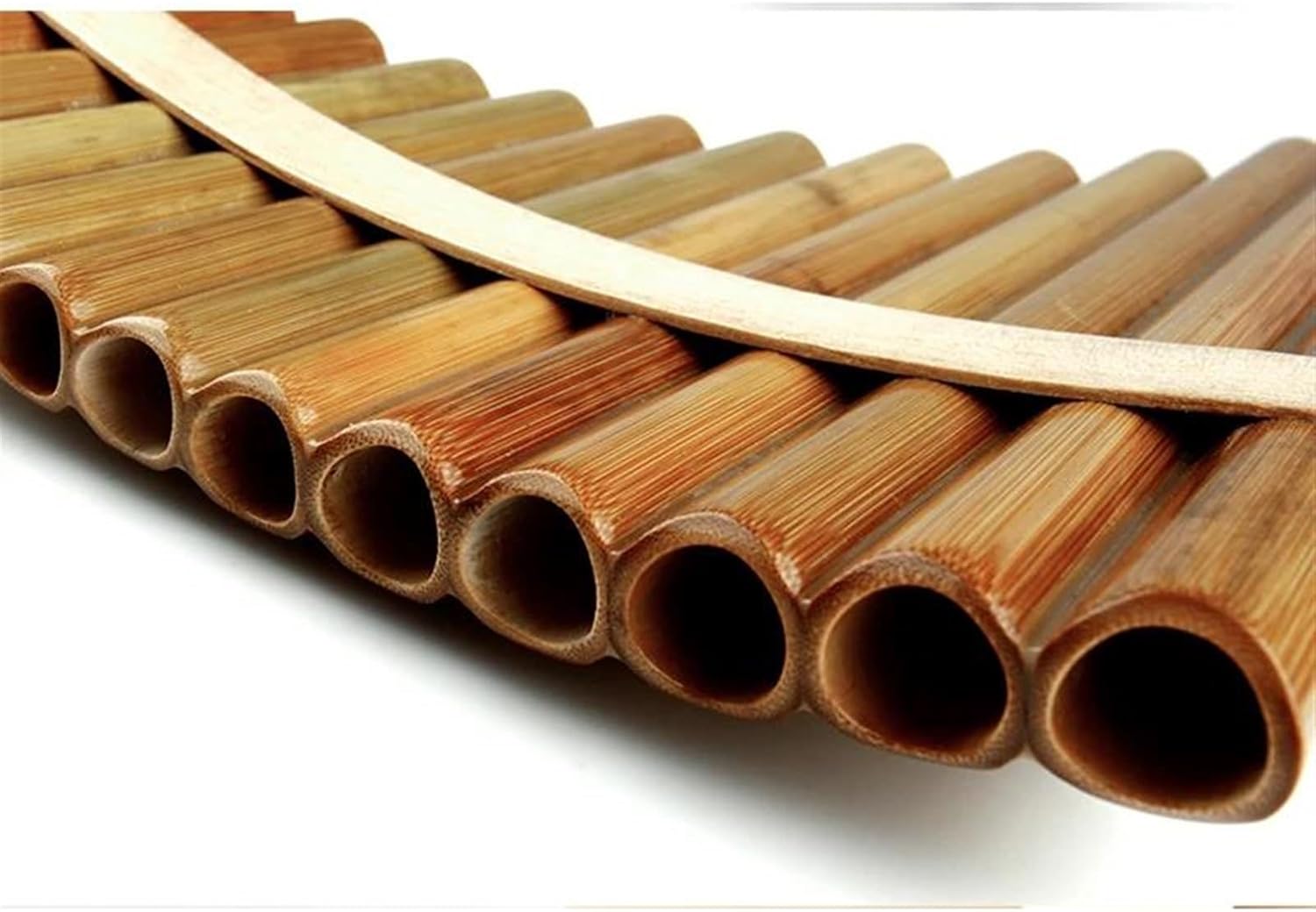 18 Pipes Pan Flute F Key Pan Pipes Woodwind Instrument Chinese Traditional Musical Instrument(Color:Right)