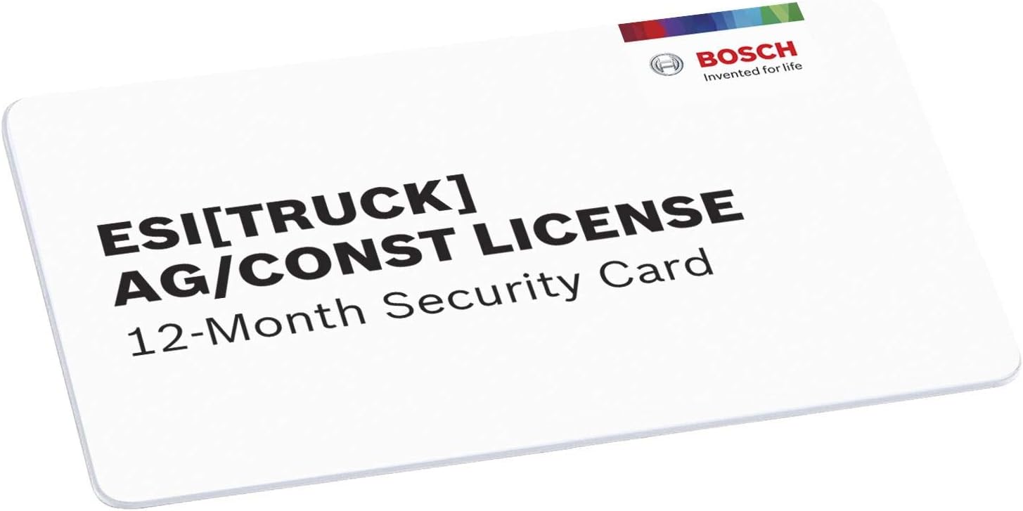 Bosch Automotive Tools 3824-08OHW ESI[Truck] Off-Highway 1-Year Software License for Agricultural, Construction, and Industrial Vehicles