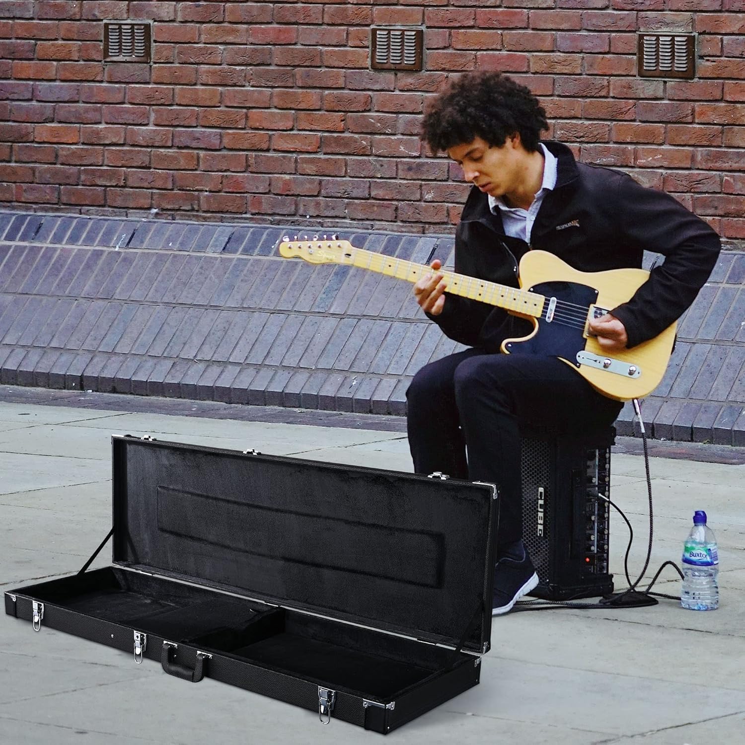 Electric Bass Guitar Hard Shell Carrying Case, 46