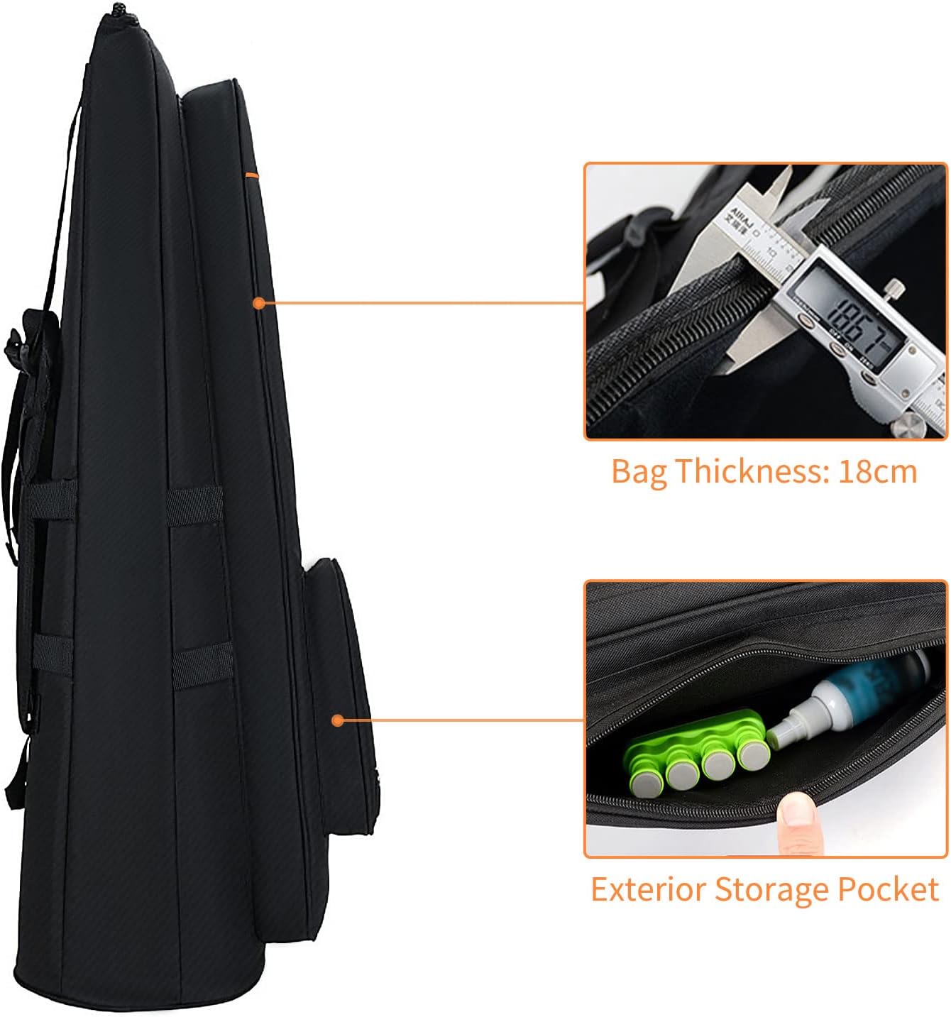 Trombone Case Gig Bag - Tenor Bass Trombone Protect Backpack Carry Bag - Water-proof Oxford Cloth 16mm Cotton Padded Trombone Accessories(36in)