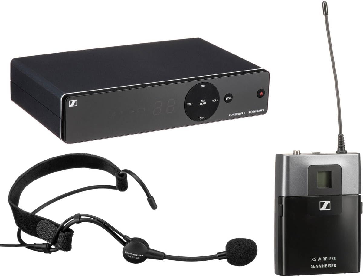 Sennheiser XSW 1-ME3-A Wireless Headmic Set, A Range 548-572 MHz,Black