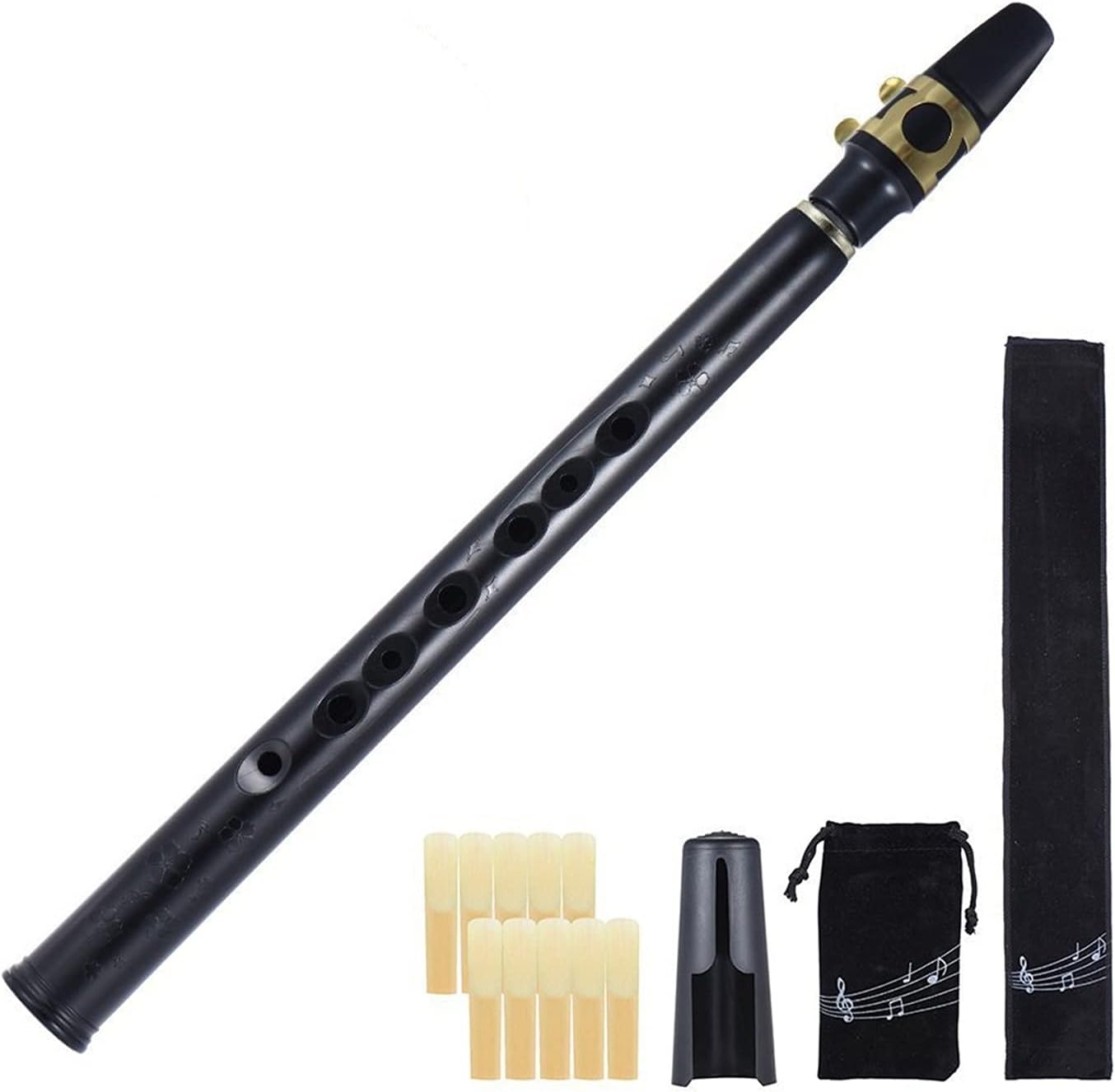 Sax Beginners Kit Black Pocket Sax Mini Portable Saxophone with Carrying Bag Woodwind Instrument Musical Accessories Wind Instrument (Color : Style 3)