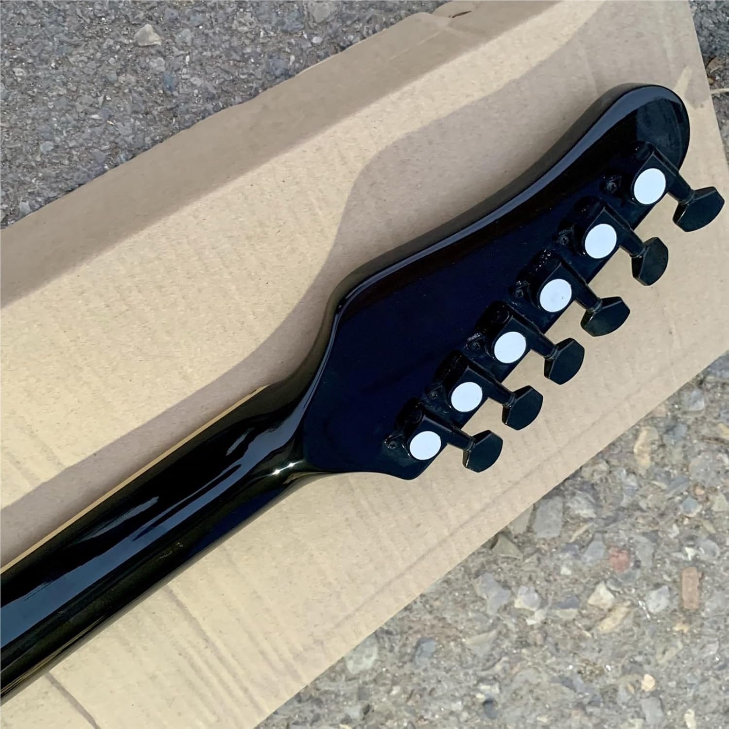 Beginner Electric Guitar Kits Transparent Black Water Ripple One Piece Mahogany Electric Guitar HH Pickup