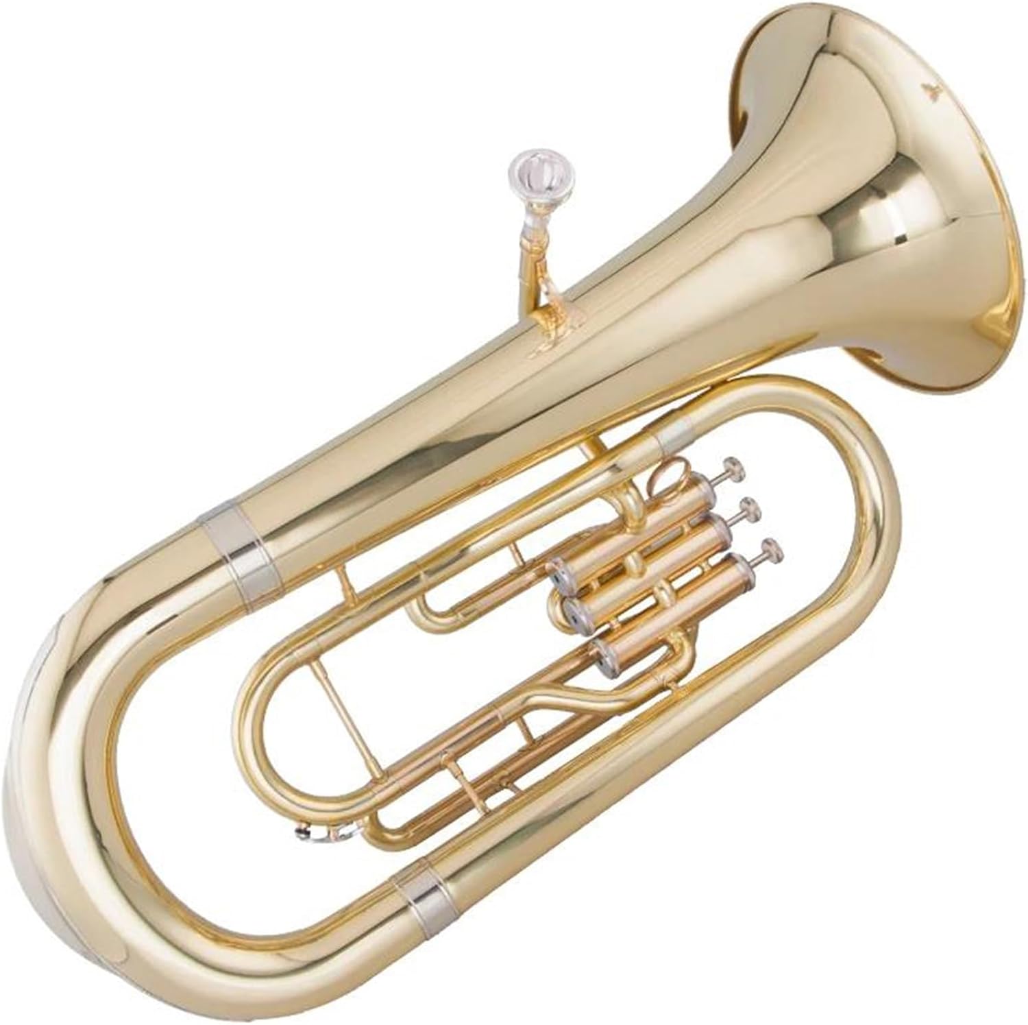 Beginner euphonium Bb Key Euphonium Gold Lacquer 3 Vertical Pistons Euphonium