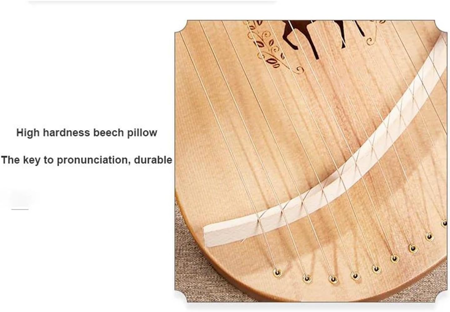 Lyre Harp Set 21/24/27/32 Strings Lyre Harp Wooden Gift Beginner With Parts(24)