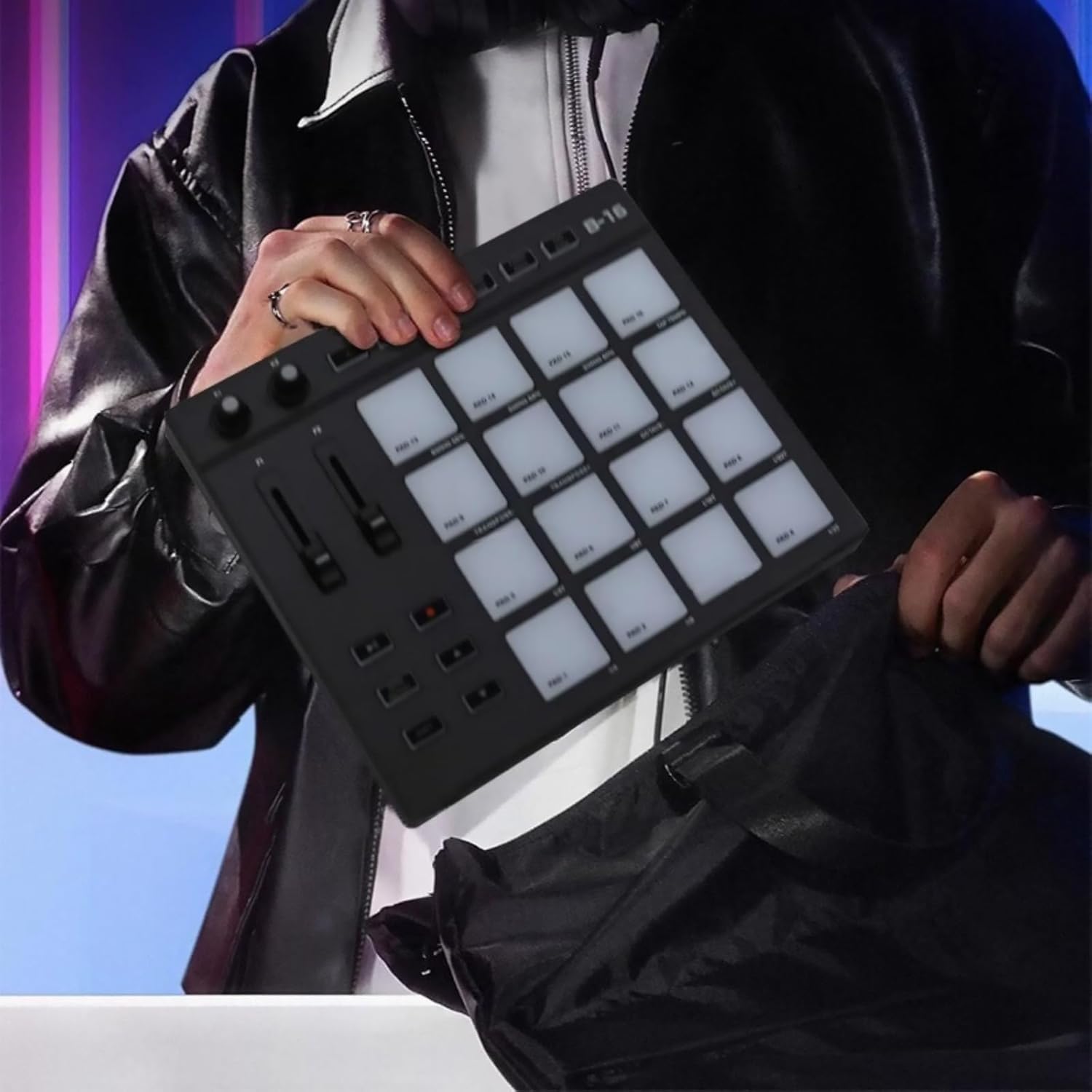 Midi Controller Beat Maker Machine for Beginners Music Production, 16 RGB Illuminated Beat Pads