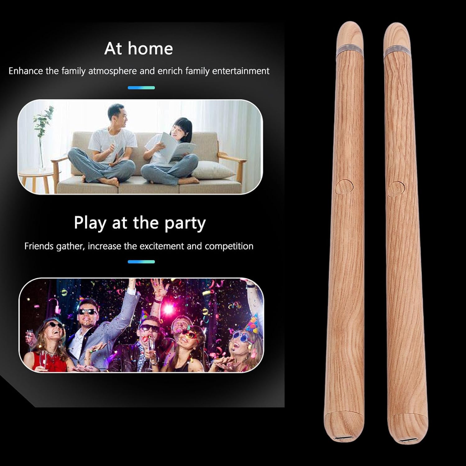 Jiawu Virtual Electronic Drum Set, Electric Drumsticks Air Drum Set, Air with Drumsticks Pedals, Electric Machine for Beginners Adults Portable Virtual Kit