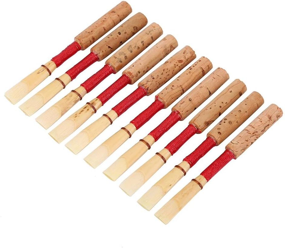 10pcs Bamboo Oboe Reeds,Medium Strength Soft Handmade Oboe Reeds Woodwind Instrument Replacement Accessory