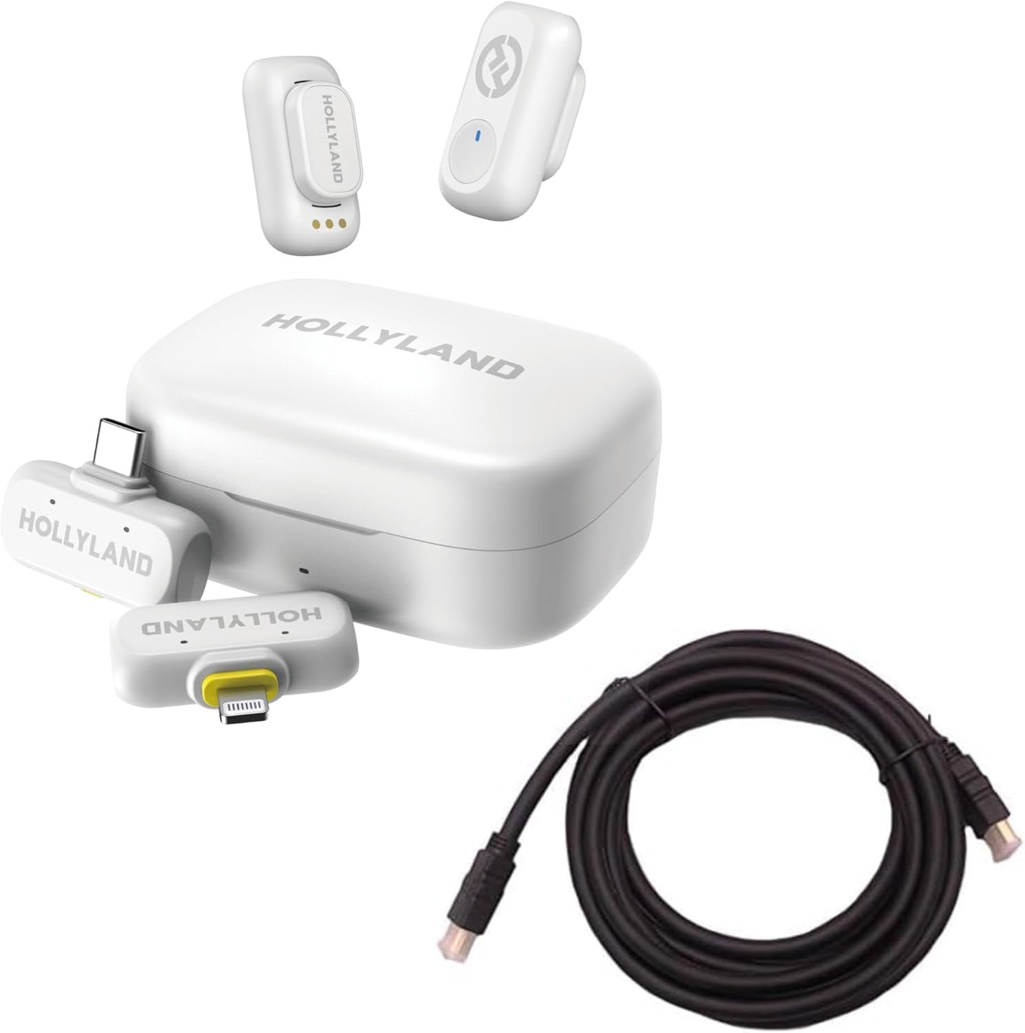 Hollyland Lark A1 Combo-W with HS-101 24K Golded Plated HDMI Cable