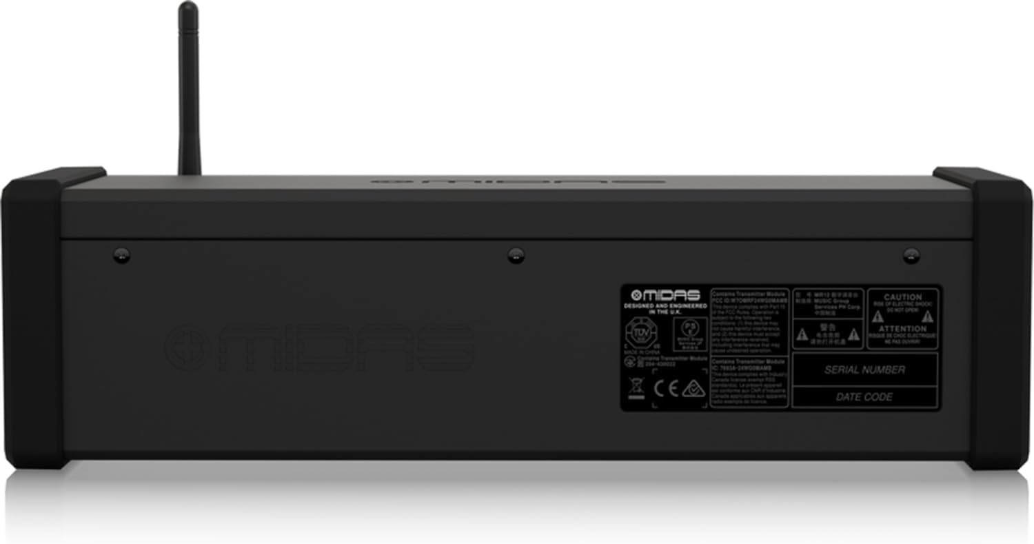 Midas MR12 12-Input Digital Mixer for iPad/Android Tablets with 4 Midas PRO Preamps, 8 Line Inputs, Integrated Wifi Module and USB Stereo Recorder