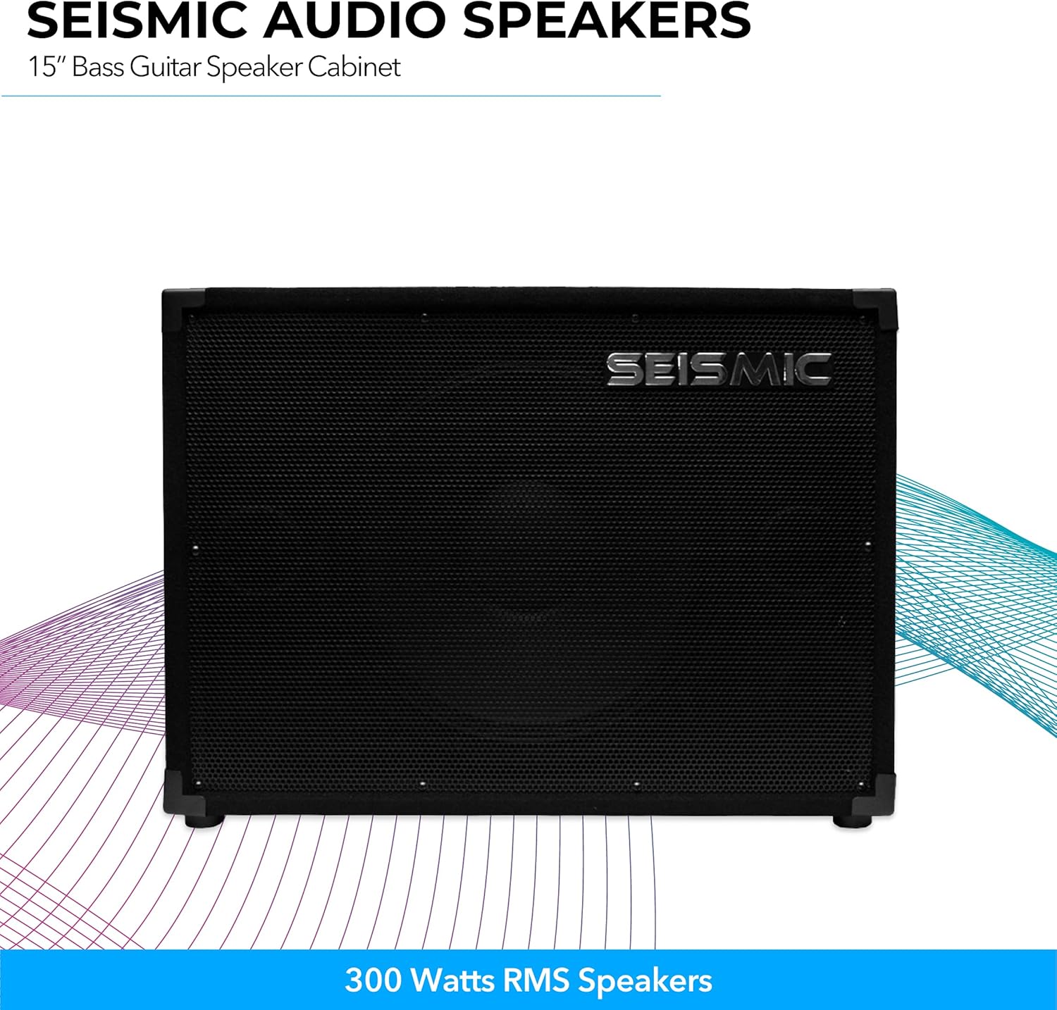Seismic Audio Speakers 15” Bass Guitar Speaker Cabinet, 300 Watts RMS Speakers, 1 x 15