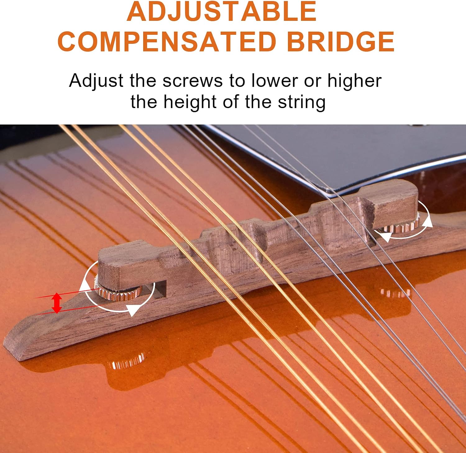 Mandolin,Kmise A style Mandolins Instruments 8 String Spruce Musical Instrument with Tuner Strings Gig Bag Strap Picks for Adults Beginner