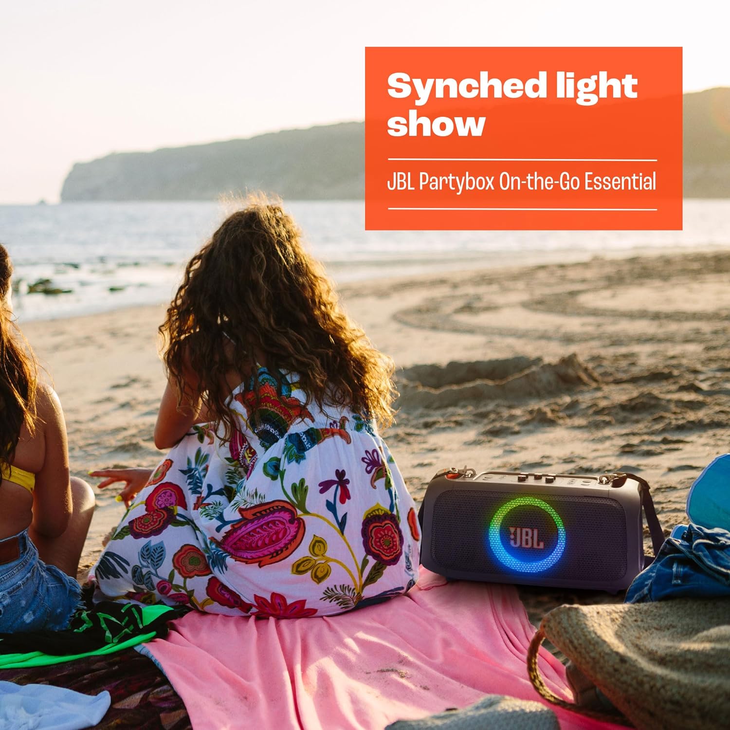 JBL PartyBox On-The-Go Essential - Portable Party Speaker with Built-in Lights and Wireless mic, Amazing JBL Pro Sound, IPX4 splashproof Protection, 6 Hours of Playtime, Convenient Shoulder Strap