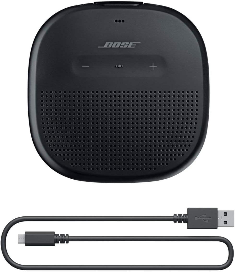Bose SoundLink Micro Bluetooth Speaker: Small Portable Waterproof Speaker with Microphone, Black
