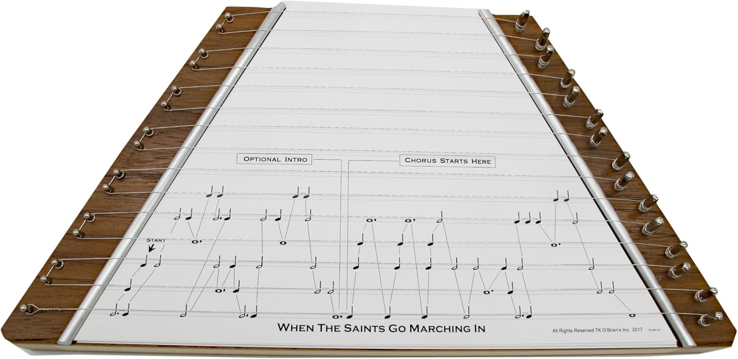 TK O'Brien's Walnut Lap Harp with Dogwood Flower