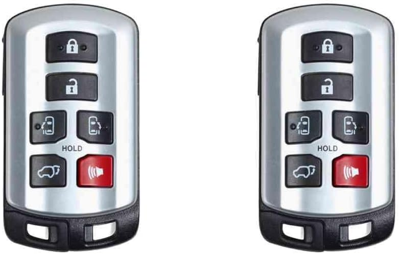 Replcament Smart Key Fob for Toyota Sienna 2013 FCC HYQ14ADR Part Number 89904-08010 8990408010 Pack of 2