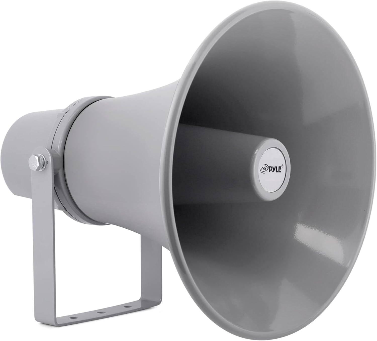 Pyle Indoor Outdoor PA Horn Speaker-11 Inch 30-Watt Power Compact Loud Sound Megaphone w/400Hz-5KHz Frequency,8 Ohm,70V Transformer,Mounting Bracket,For 70V Audio System-Pyle PHSP121T