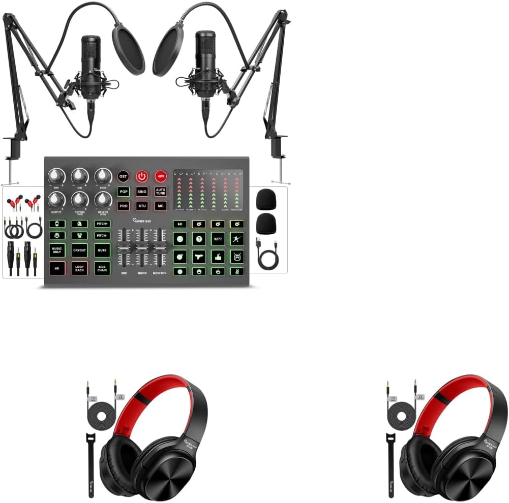 Podcast Equipment Bundle for 2 with Headphones
