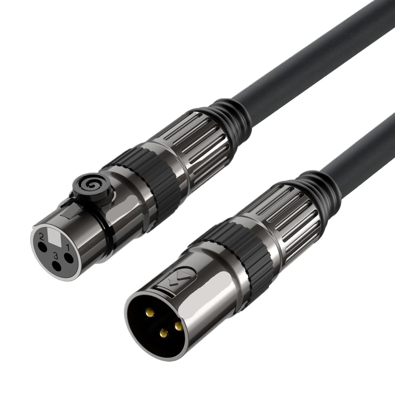 Gold Plated XLR Cable Male to Female 3Pin OFC Audio Cable Foil+Braided Shielded for Microphone Mixer Amplifier(20m)