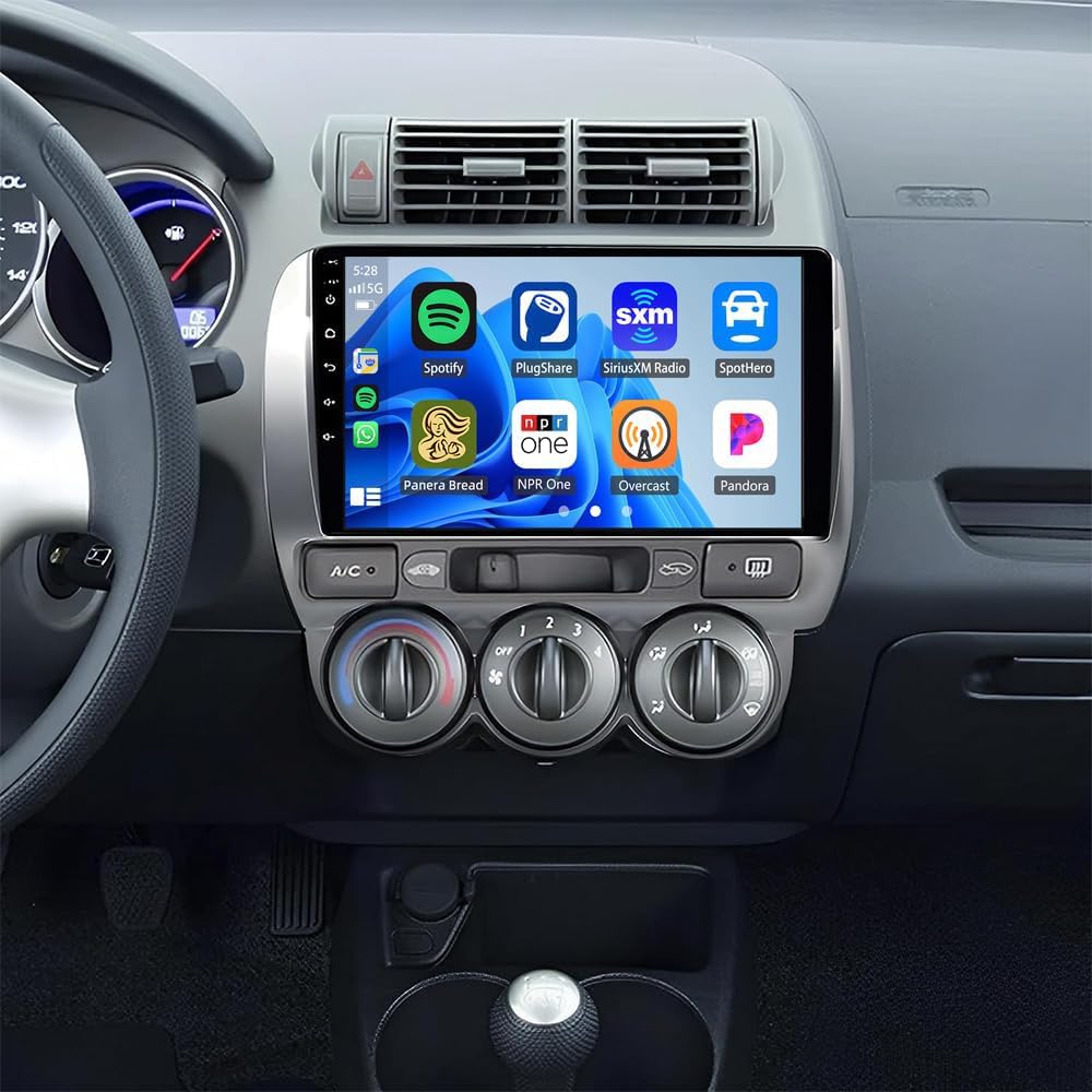 4+64G Car Radio Upgrade for Honda Fit 2004-2010, Support for Wireless Carplay&Android Auto, 9