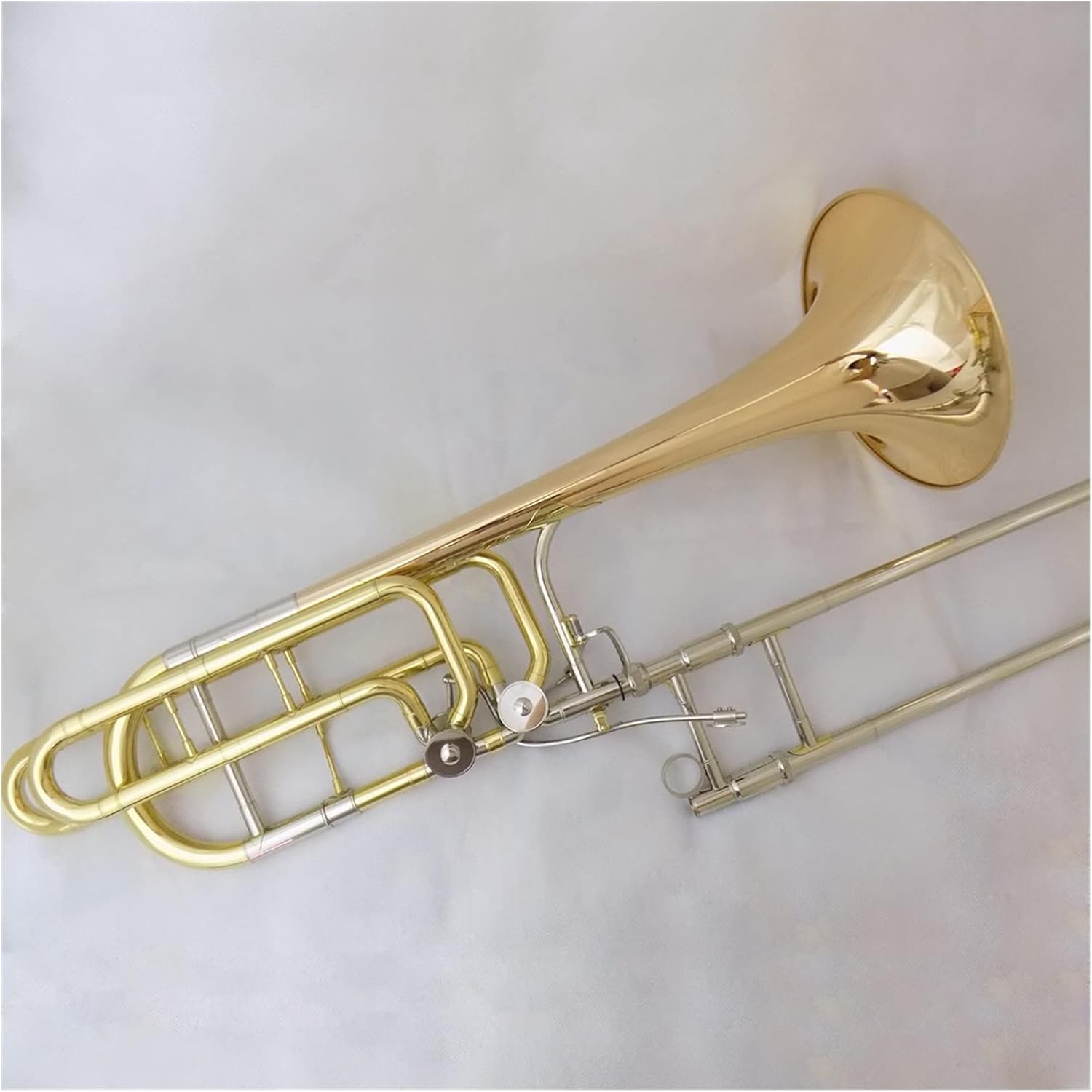 Student Trombone Bb/F/EB/D Bass Trombone Musical Instruments Gold Brass Trombones Rotor Slide Trombones Lacquer with Mouthpiece Case Trombone Kit