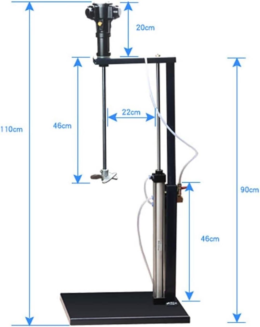 Pneumatic Paint Mixer, Automatic Lift Paint Stirrer Desktop Vertical Air Agitator, Ink Mixing Stirring Machine for Industrial Paint Mixing