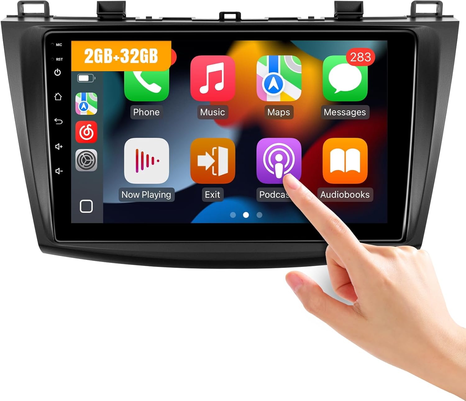 Leadfan Car Stereo Radio for Mazda 3 2009 2010 2011 2012 2013 with Wireless Carplay& Android Auto, 9