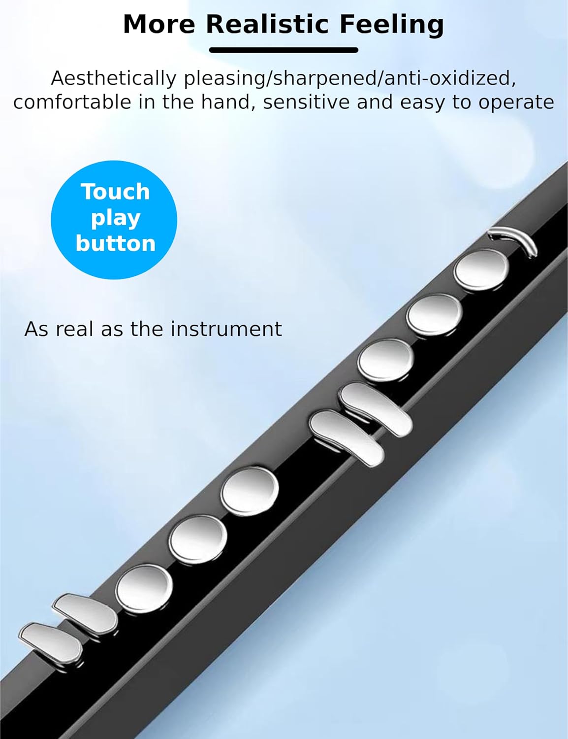 Electronic Saxophone - 13 Types of Instrumens Universal Wind Instrument, Portable Electric Blowpipe with Rise & Fall Button for Perfessional Practice