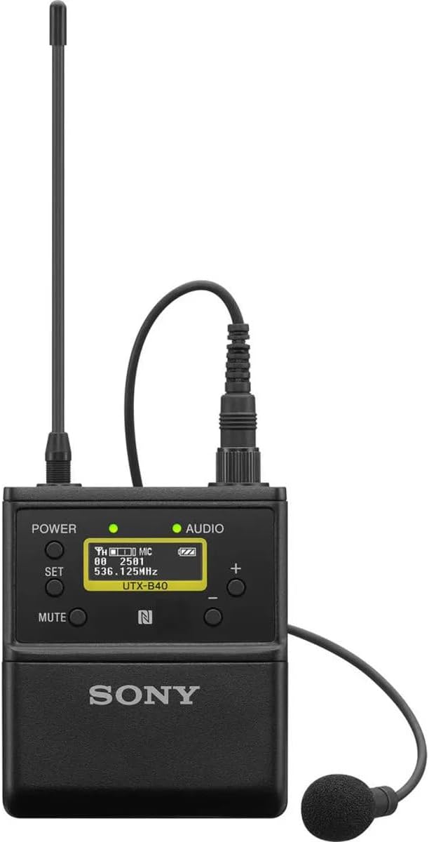 Sony UTX-B40 Wireless Bodypack Transmitter with Omni Lavalier Mic (UC14: 470 to 542 MHz)