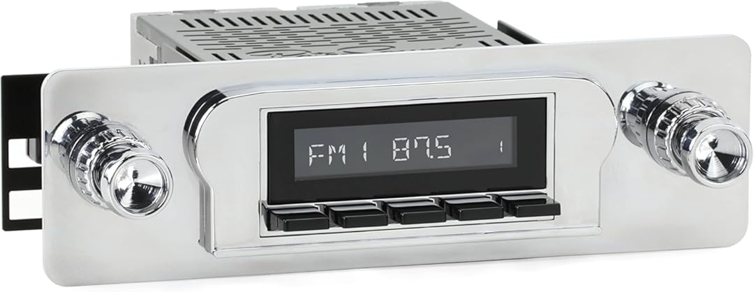 RetroRadio Compatible with 1960-61 Ford Fairlane Features Include Bluetooth, USB, AM/FM HCB-M2-122-04P-74PF2