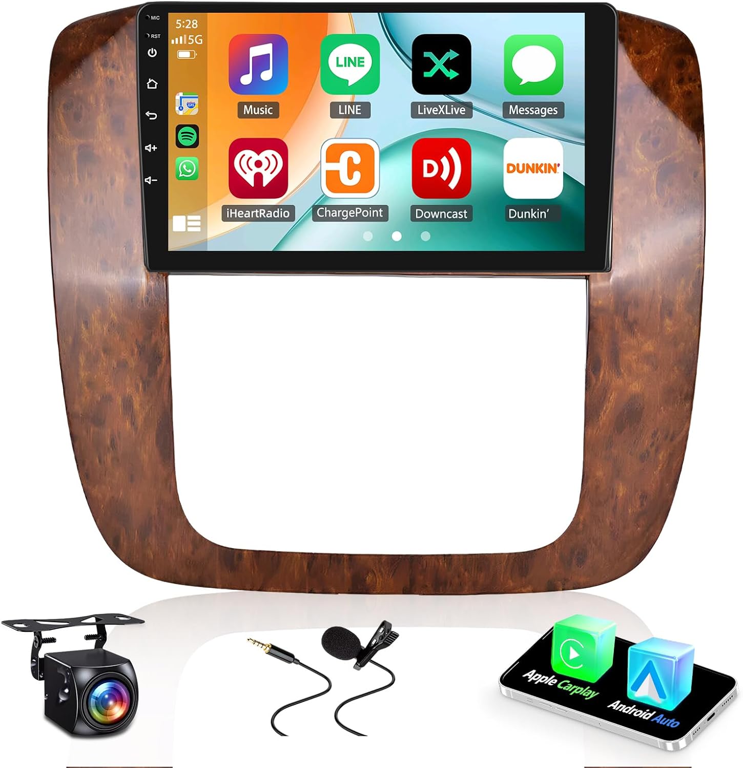 4+64G Car Radio for GMC Yukon Tahoe Sierra Suburban Chevrolet Chevy Silverado 2007-2013, 9