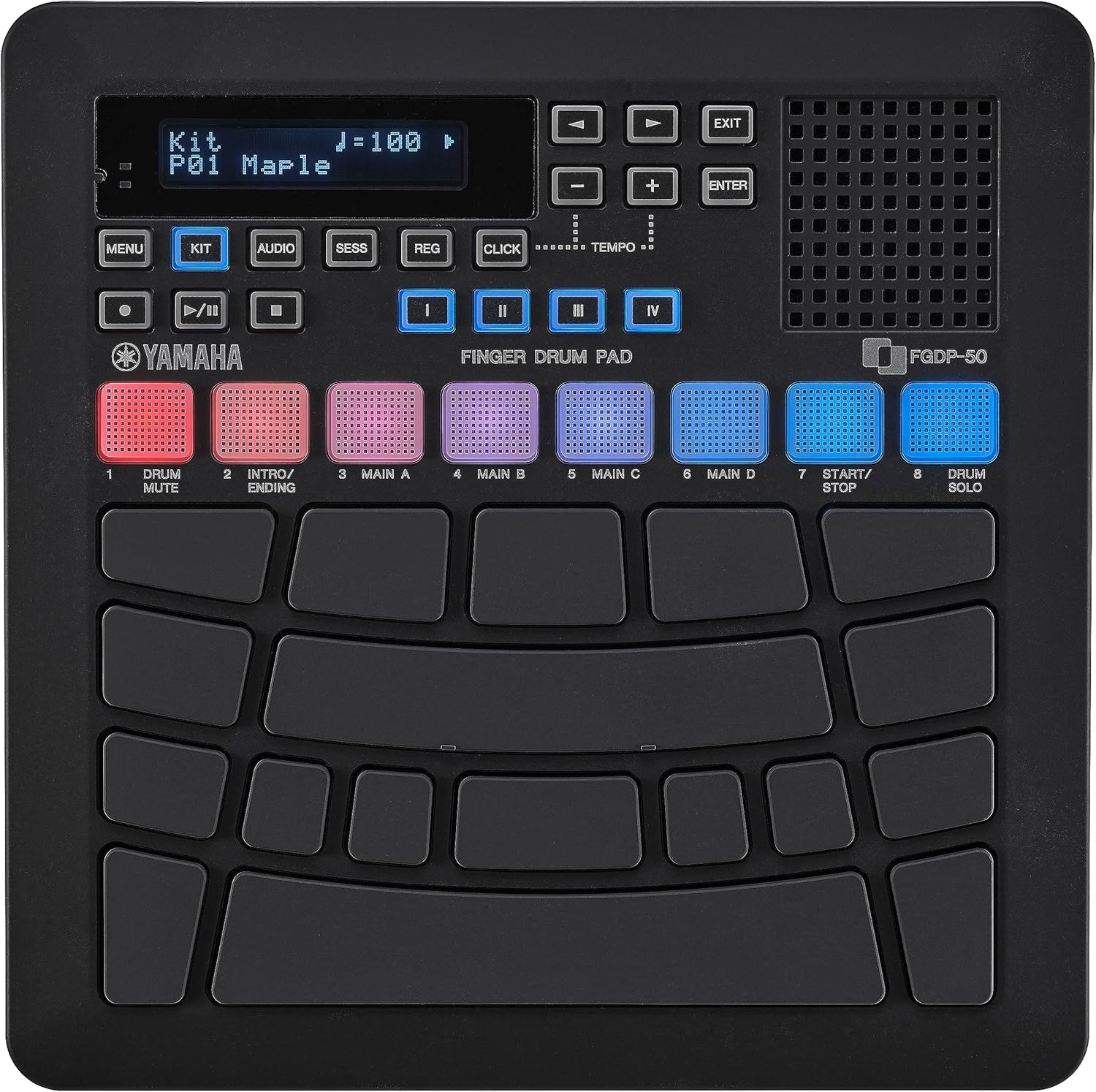Yamaha Finger Drum Pad – Portable Electronic Drum Pad with Built-In Sounds, Speaker, USB MIDI, and Battery Power for On-the-Go Music Making FGDP-50