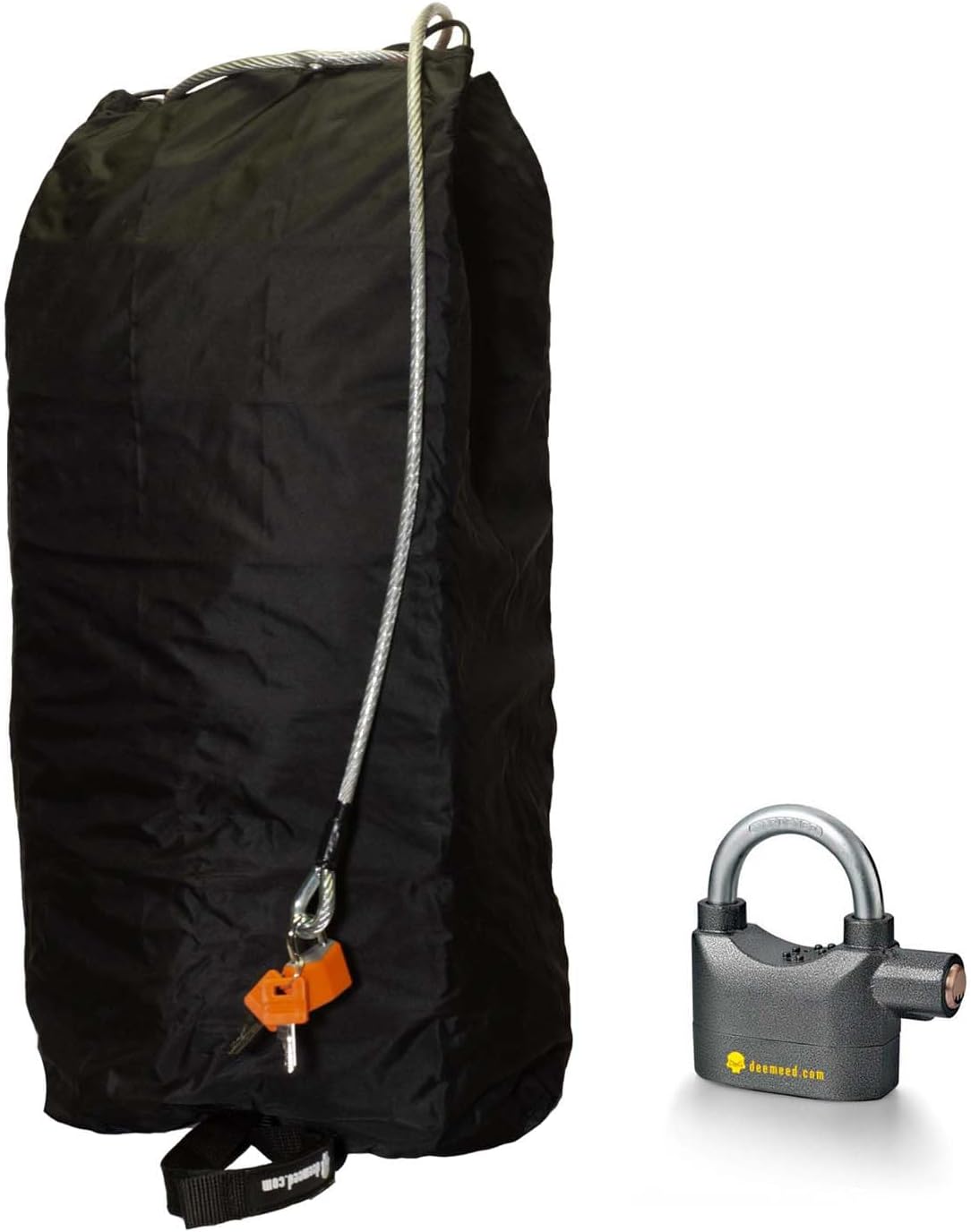 Helmet Carrier, Anti-Theft, Waterproof, Anti-Cut, 18 Meters of Steel Cable Inside, Alarm Lock, Security Helmet Bag for 2 Helmets