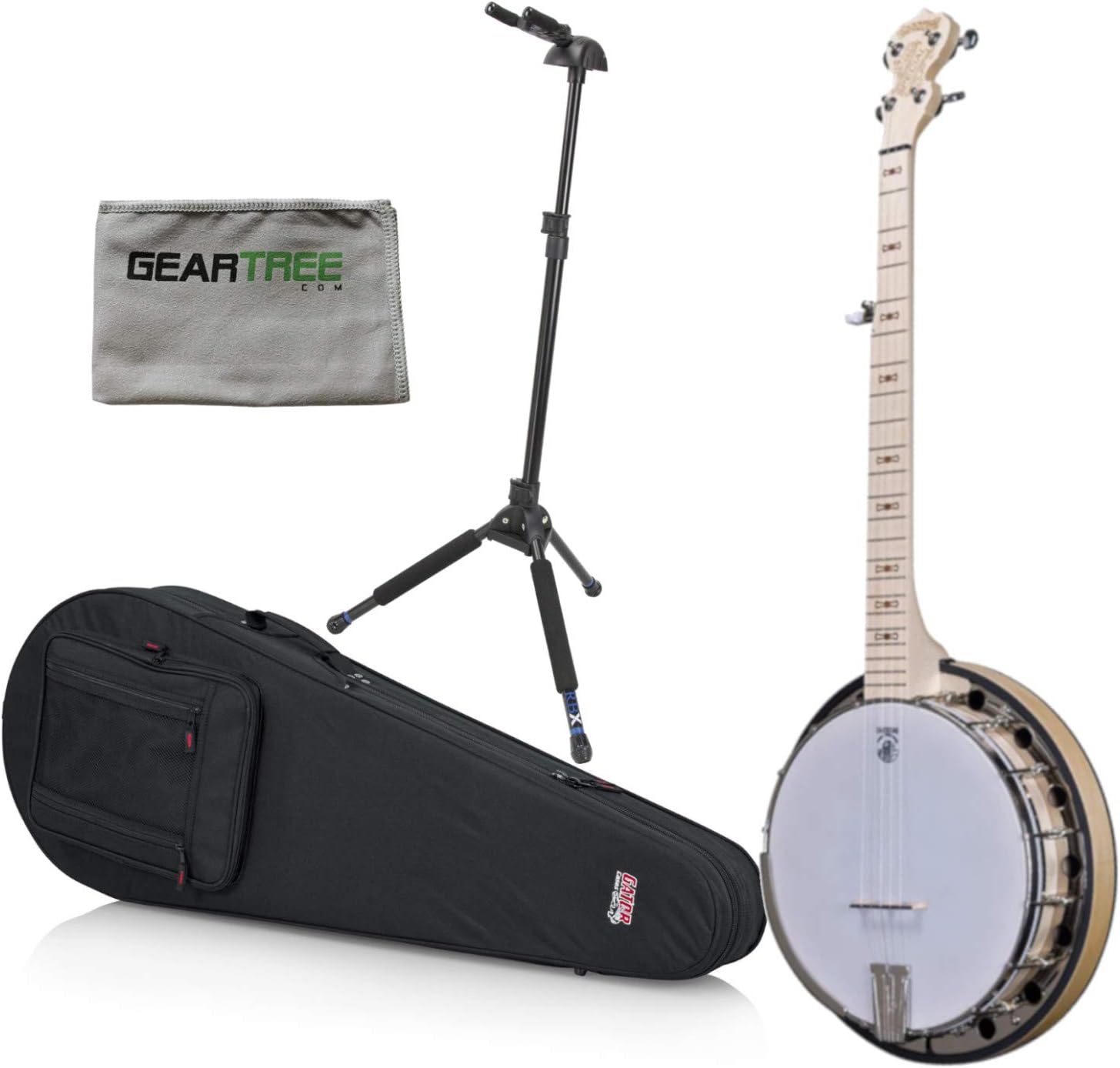 Deering GS Goodtime Special Banjo with Resonator w/Geartree Cloth, Stand, and C