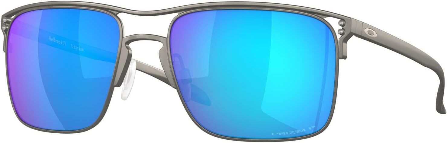 Oakley OO6048 Sunglasses Bundle: OO 6048 604804 Holbrook Ti Matte Gunmetal Pri and Eyewear Cleaning Kit