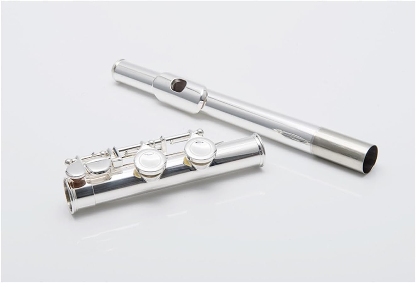 Flute 16-Hole Closed Hole White Copper Silver-Plated Flute C Key Adult Children's Orchestral Wind Instrument Flutes Musical Instruments