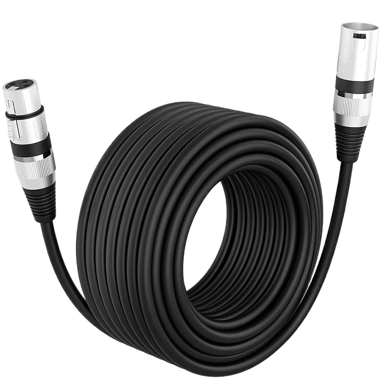 XLR Cable Male to Female 3-pin Balanced Microphone Audio Cable for MICR Mixers Studio Podcasts Amplifier Camera Speaker Etc(2m)