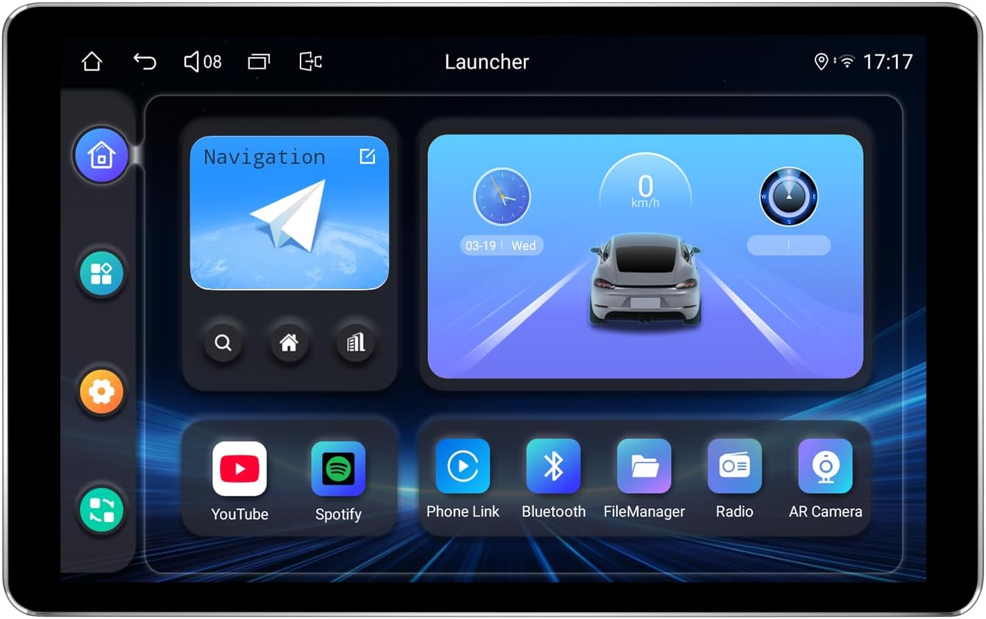 Joying 8 Inch Double Din Car Stereo Android 13 Radio with Carplay & Android Auto, 4GB+64GB Car Audio Receivers with Bluetooth, Mirror-Link, AM/FM, SWC, Subwoofer Output(JY-UTD80N4)
