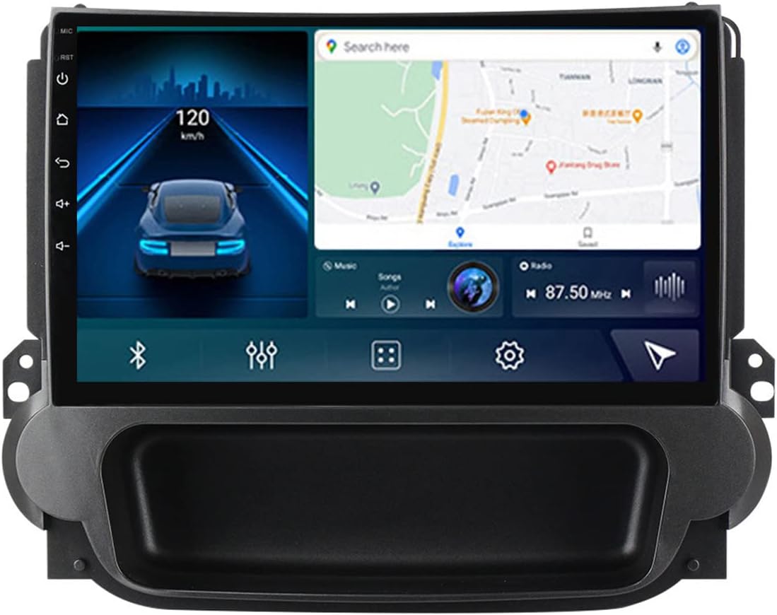 Double Din Car Stereo with Bluetooth 5.0, Backup Camera, Steering Wheel Control, 9 Inch Touchscreen Car Multimedia Player, for Chevrolet Malibu 8 2012-2015 with FM RDS/DSP/Carplay