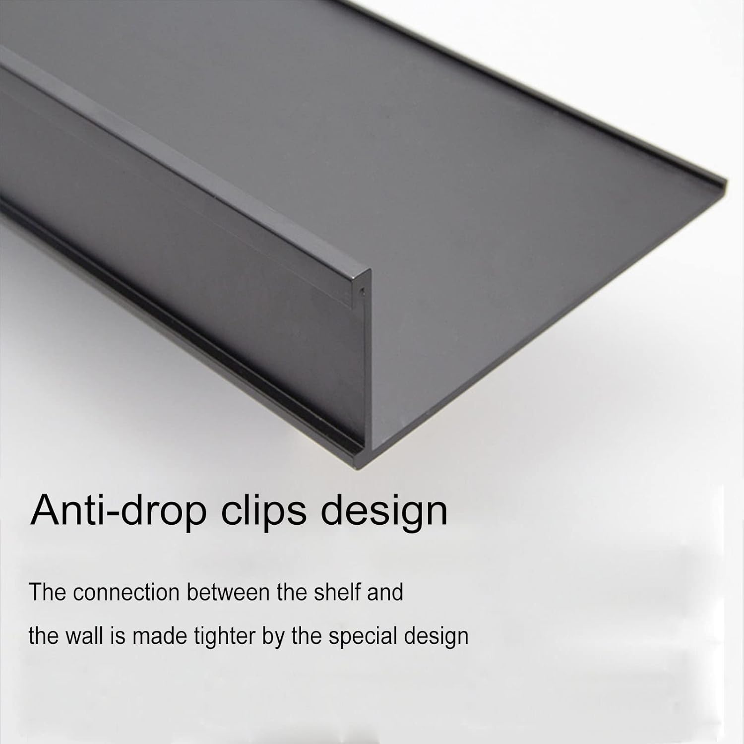 Modern Gold Aluminum Alloy Floating Wall Shelves with Double Sided Wall Mount Light Wall Storage Shelf Creative Wine Rack 60x15cm