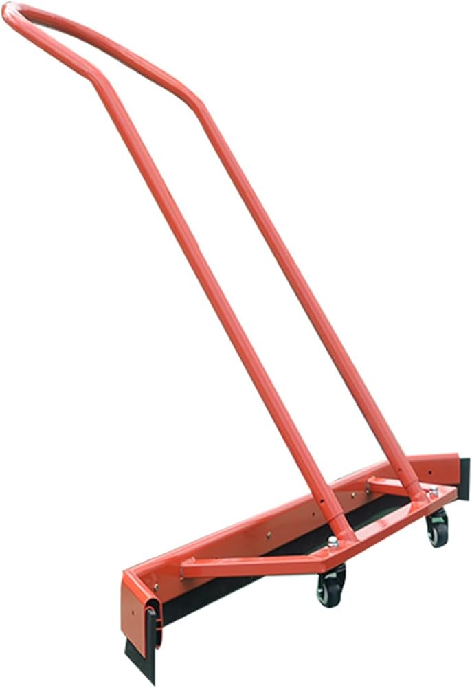 Aluminium Alloy Tennis Court Squeegee, Heavy Duty Floor Water Remover Squeegee Broom, Commercial Rain Shuttle with EVA Foam Blade And Wheels, Orange